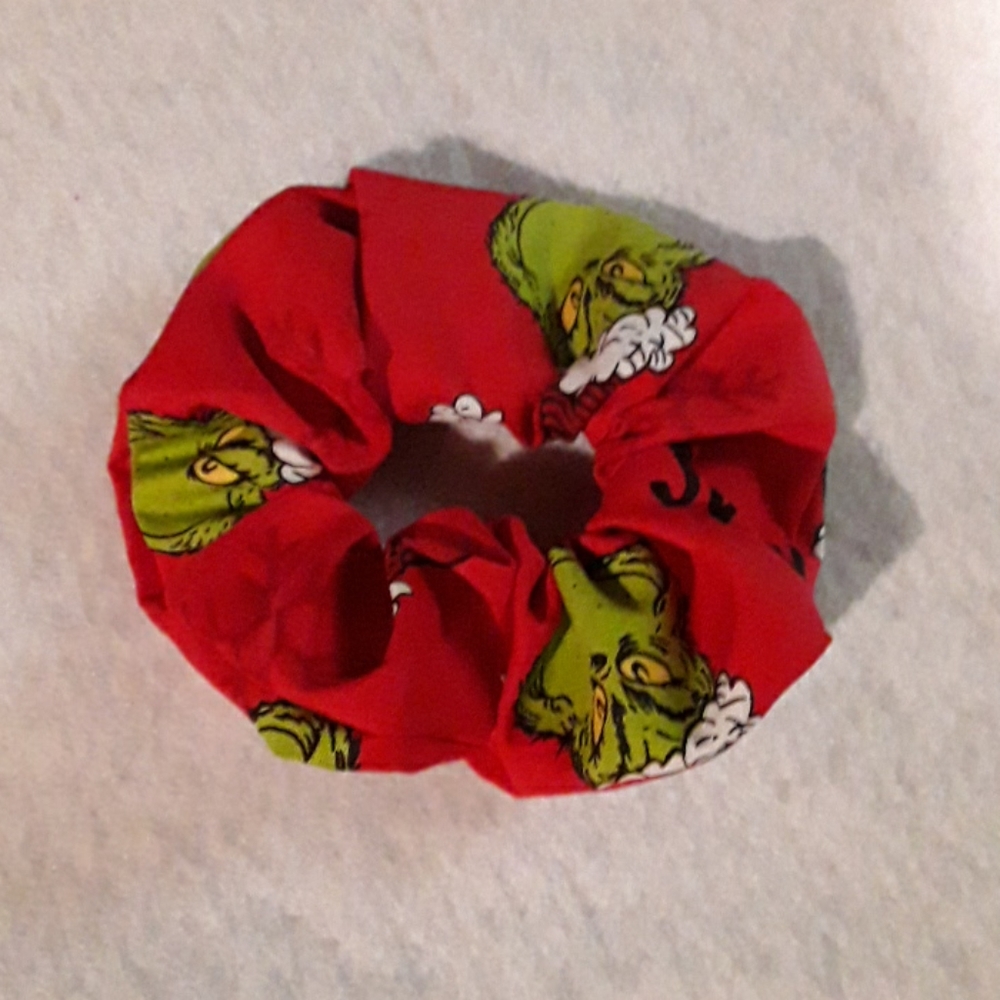 Red grinch scrunchies